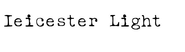 Ieicester Light font preview