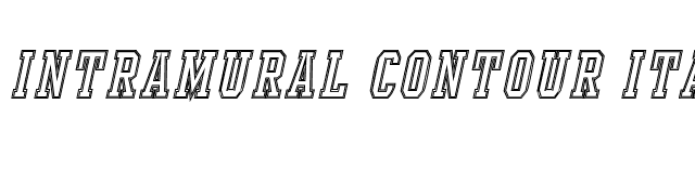 Intramural Contour Italic JL font preview