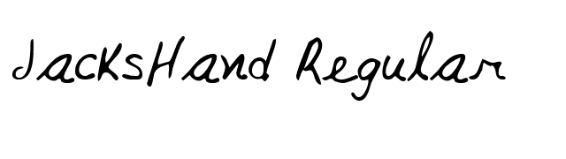 JacksHand Regular font preview