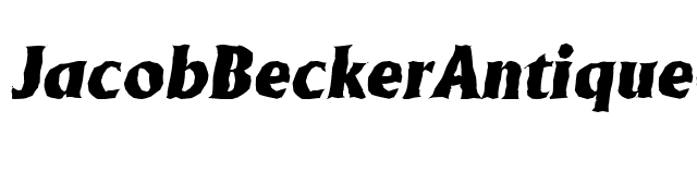 JacobBeckerAntique-Heavy-Italic font preview