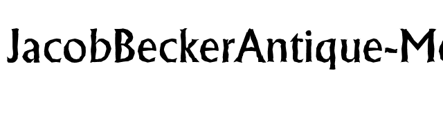 JacobBeckerAntique-Medium-Regular font preview