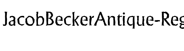 JacobBeckerAntique-Regular font preview