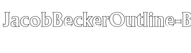 JacobBeckerOutline-Bold font preview