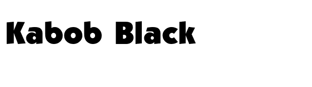 Kabob Black font preview