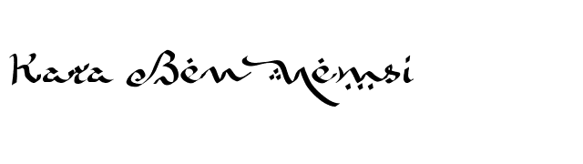 Kara Ben Nemsi font preview