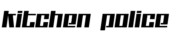 Kitchen police font preview