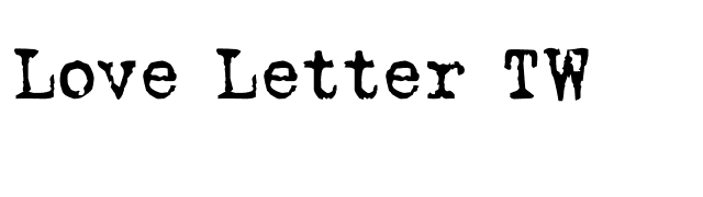 Love Letter TW font preview