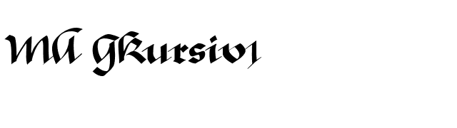 MA GKursiv1 font preview
