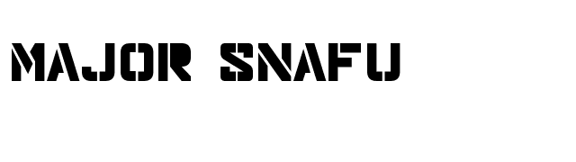 Major Snafu font preview