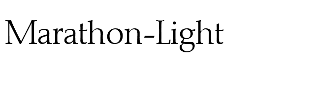 Marathon-Light font preview
