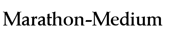 Marathon-Medium font preview