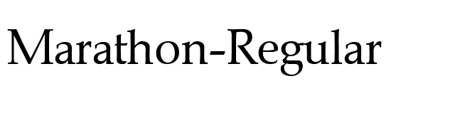 Marathon-Regular font preview
