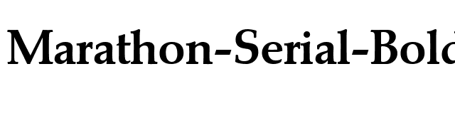 Marathon-Serial-Bold font preview