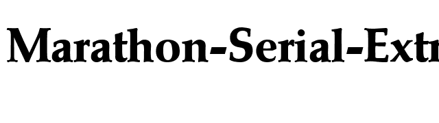 Marathon-Serial-ExtraBold-Regular font preview