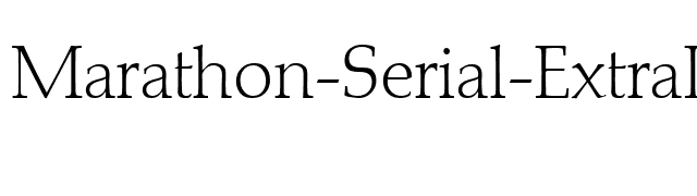 Marathon-Serial-ExtraLight-Regular font preview