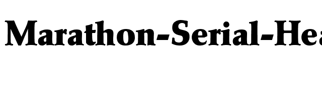 Marathon-Serial-Heavy-Regular font preview