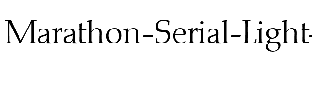 Marathon-Serial-Light-Regular font preview