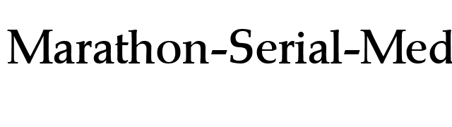 Marathon-Serial-Medium-Regular font preview