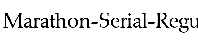 Marathon-Serial-Regular font preview