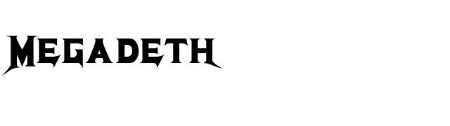 Megadeth font preview