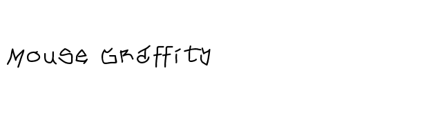 Mouse Graffity font preview