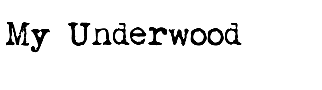 My Underwood font preview