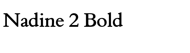 Nadine 2 Bold font preview