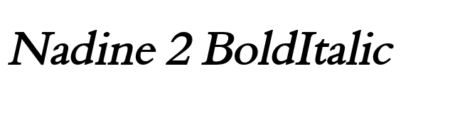 Nadine 2 BoldItalic font preview
