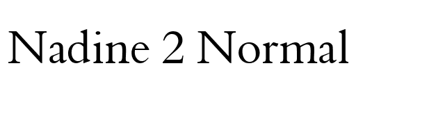 Nadine 2 Normal font preview