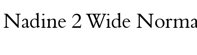 Nadine 2 Wide Normal font preview