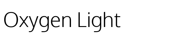 Oxygen Light font preview