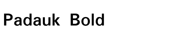Padauk Bold font preview