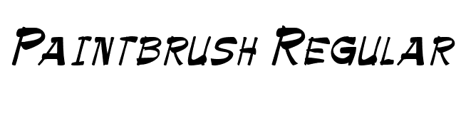 Paintbrush Regular font preview