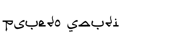 Psuedo Saudi font preview