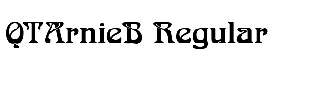 QTArnieB Regular font preview
