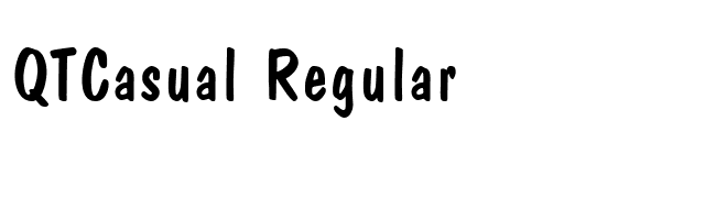 QTCasual Regular font preview