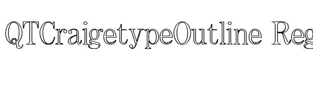QTCraigetypeOutline Regular font preview