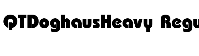 QTDoghausHeavy Regular font preview