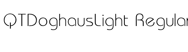QTDoghausLight Regular font preview