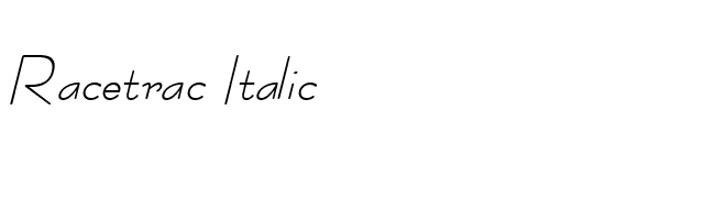 Racetrac Italic font preview