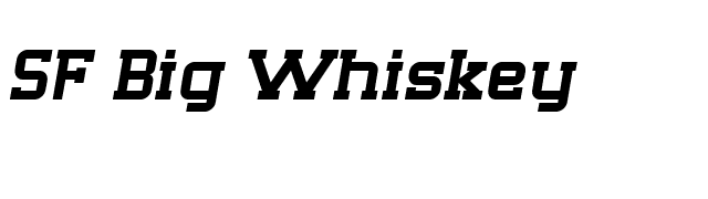 SF Big Whiskey font preview