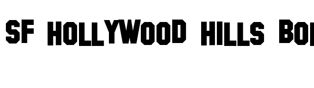 SF Hollywood Hills Bold font preview