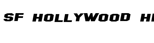 SF Hollywood Hills Extended Italic font preview