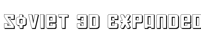 Soviet 3D Expanded font preview