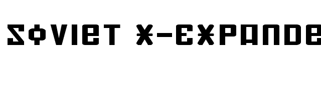 Soviet X-Expanded font preview