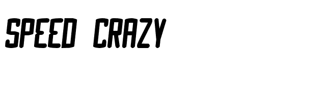 Speed Crazy font preview