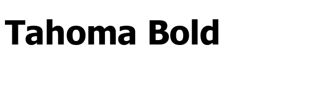 Tahoma Bold font preview