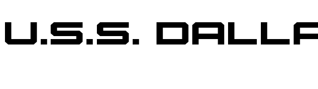 U.S.S. Dallas Expanded font preview