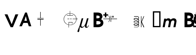 vac tube symbols v1.2 font preview