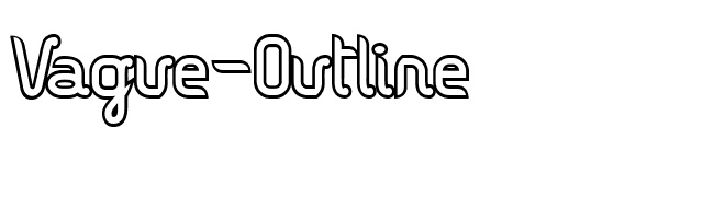 Vague-Outline font preview